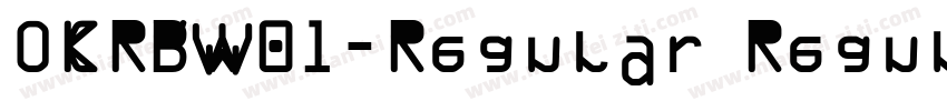 OCRBW01-Regular Regular字体转换